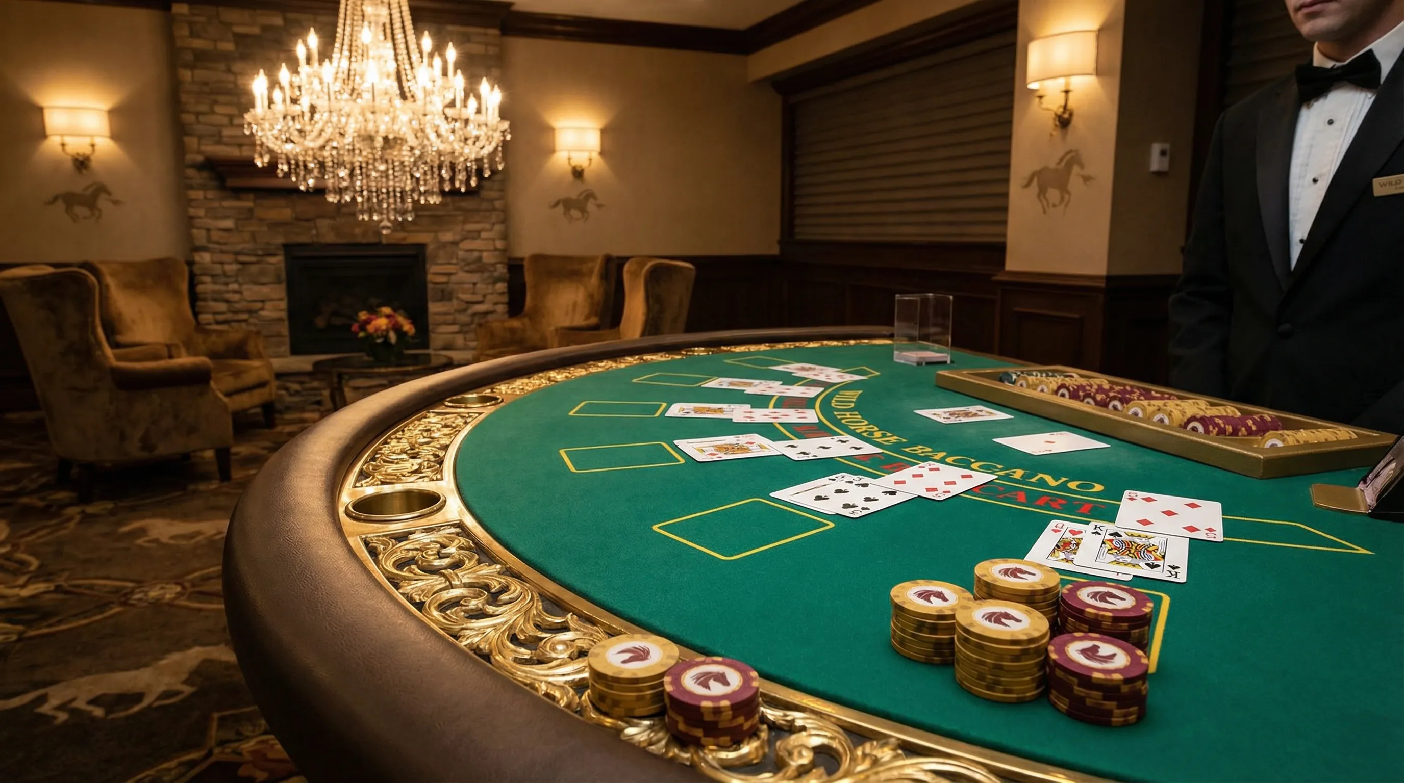 Mesa de bacará elegante no betnacional